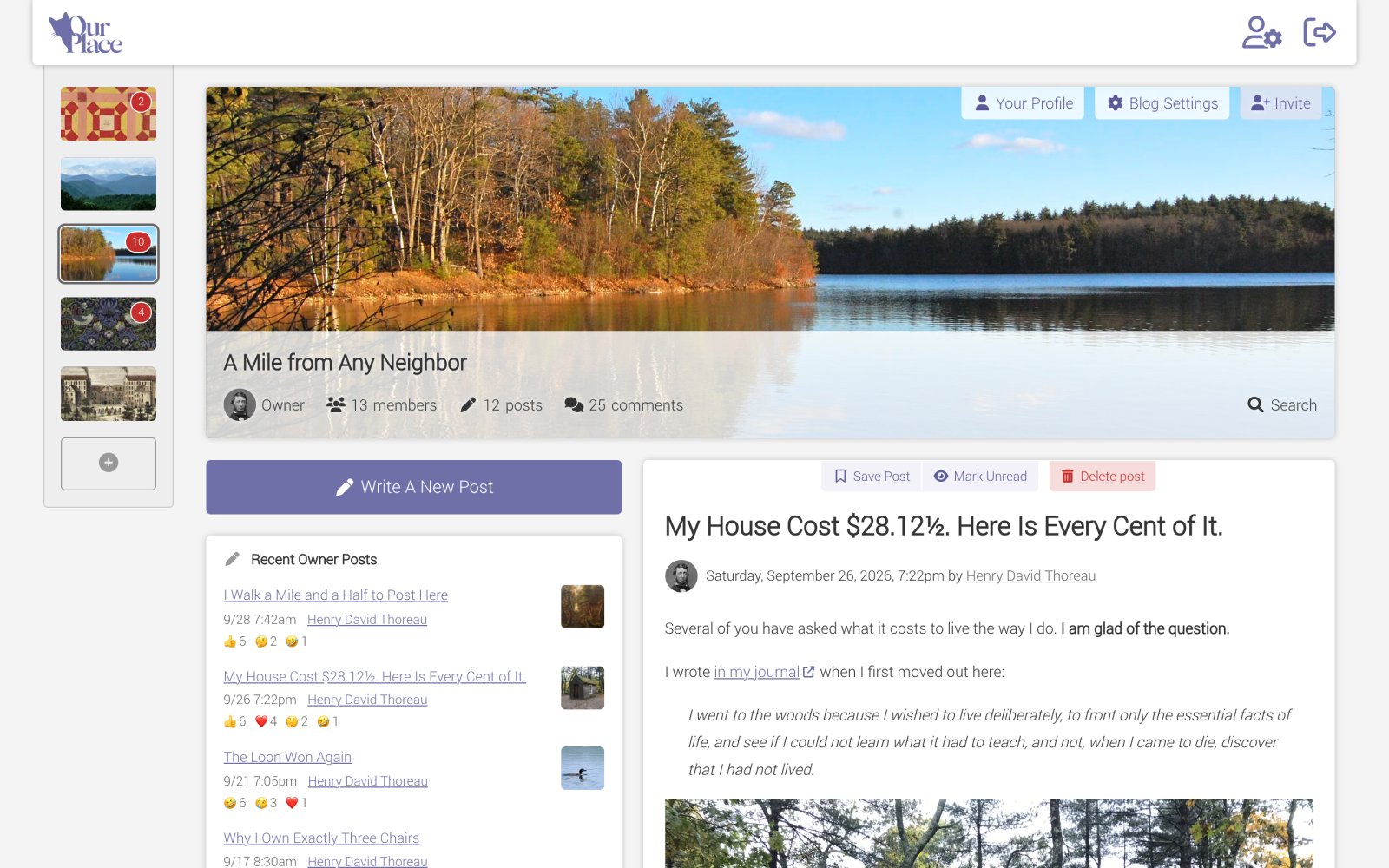 A blog post